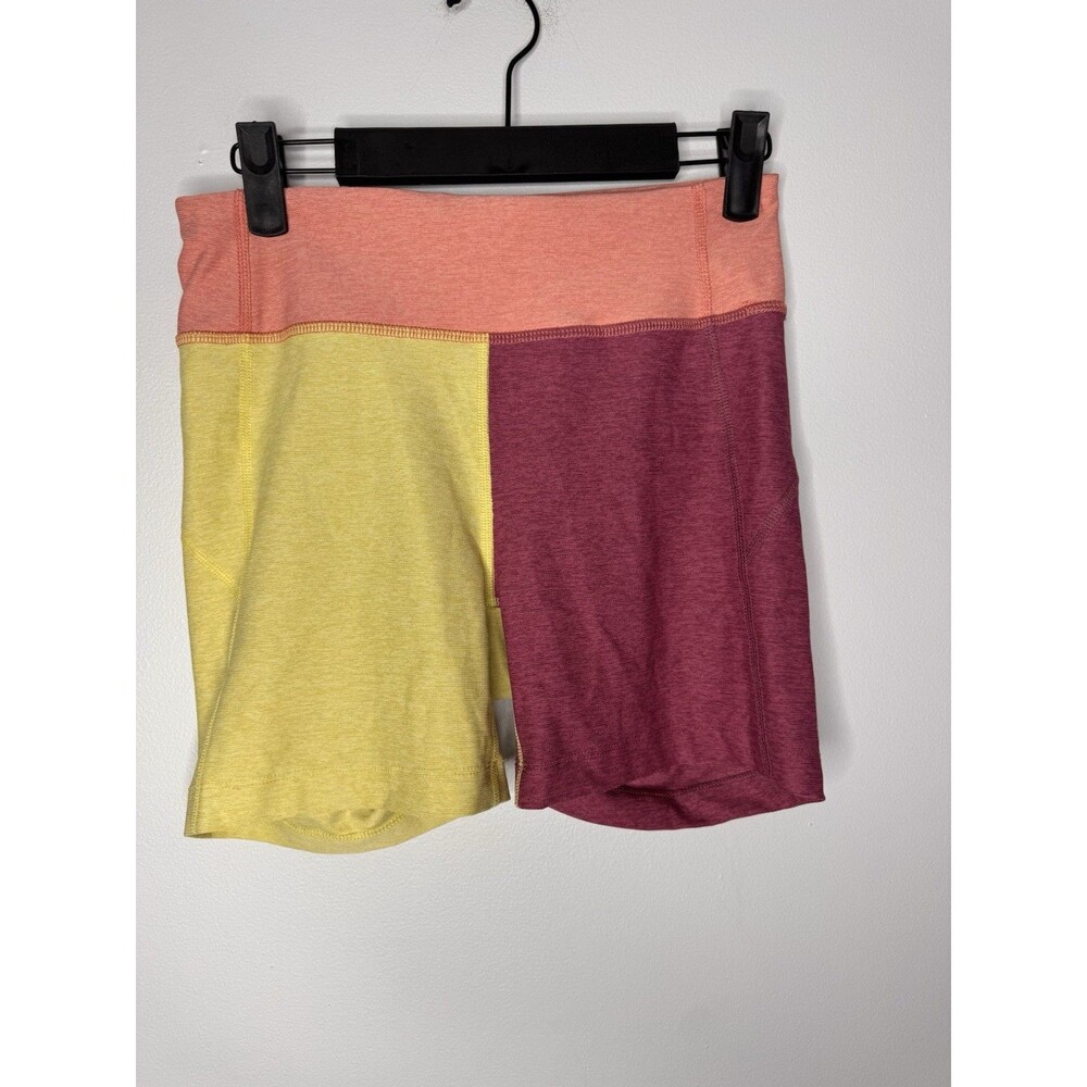 Outdoor Voices Womens Size Small Colorblock Biker Shorts Athletic Gym Running